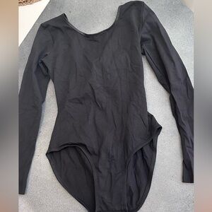 Black Long Sleeve Bodysuit for Latin or ballroom dancers